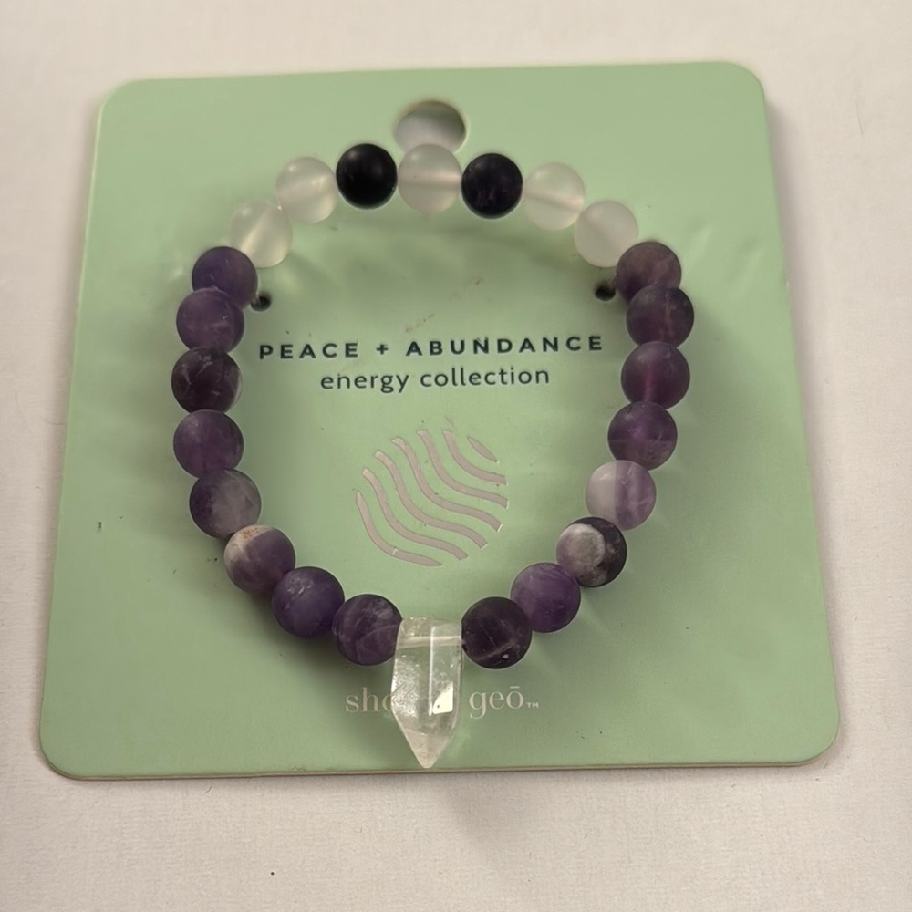 New Shoppe Geo Bracelet Peace and Abundance Purple Energy OC16